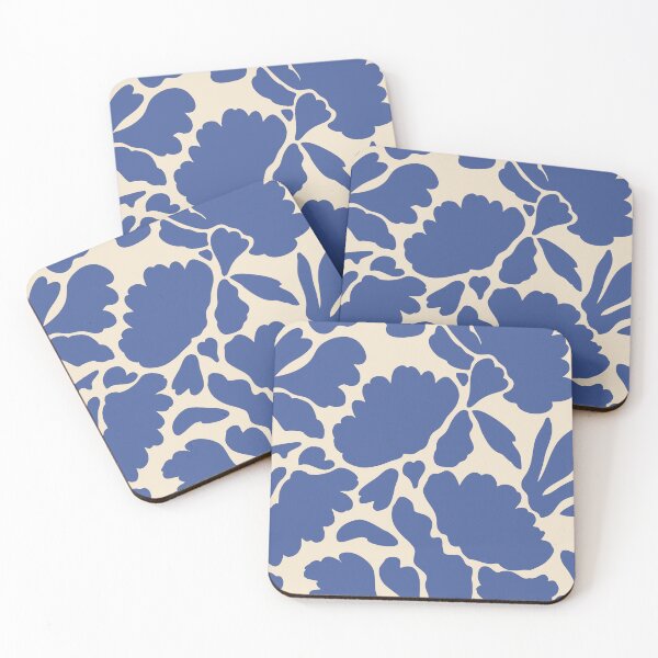 Item preview, Blue Abstract Floral designed and sold by soheedesigns.