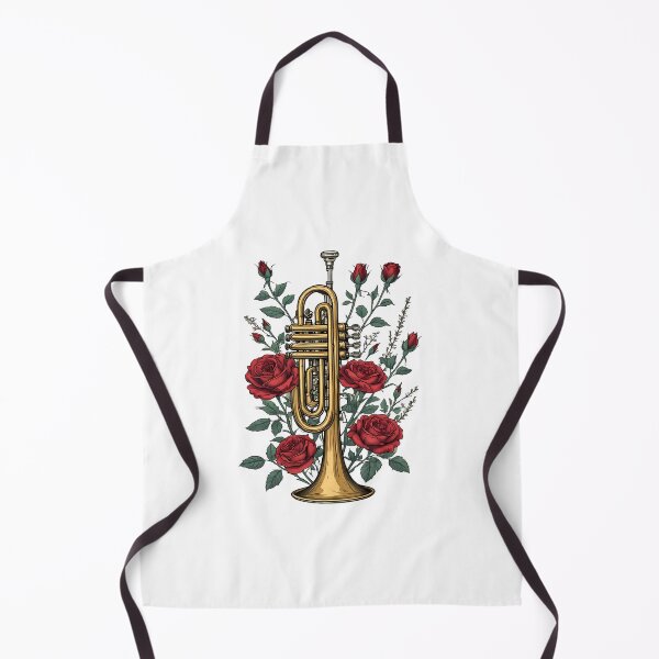 Item preview, Golden Trumpet and Red Roses - International Jazz Music designed and sold by Art-Arcade6.