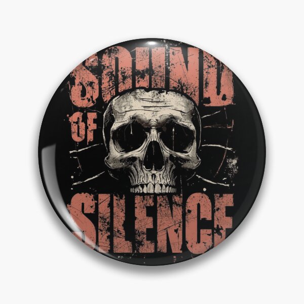 Item preview, Sound of Silence – Distorted Dark Surrealism Skull Typographic Art designed and sold by ERODED SELF.