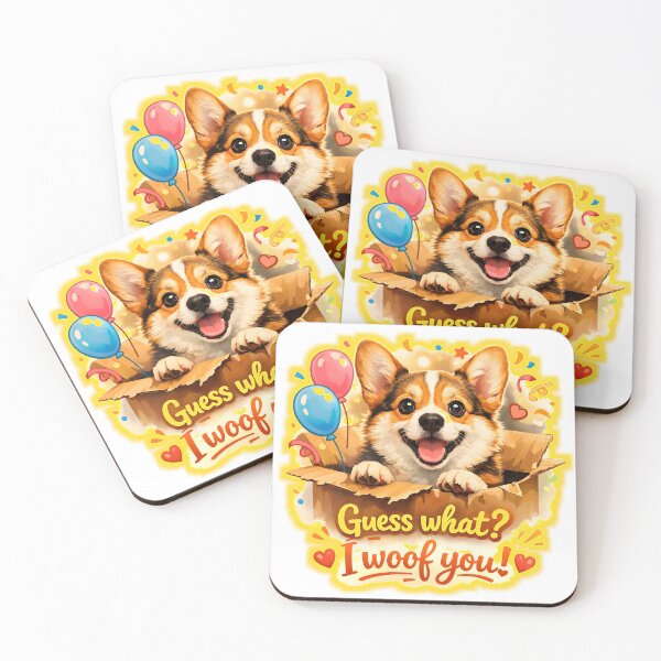 Item preview, Corgi Surprise – “Guess What? I Woof You!” designed and sold by bluesirian22.