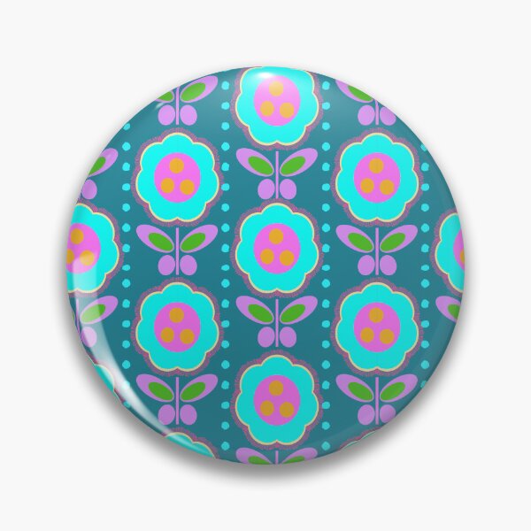Item preview, Turquoise Flowers Pattern designed and sold by mirimo.