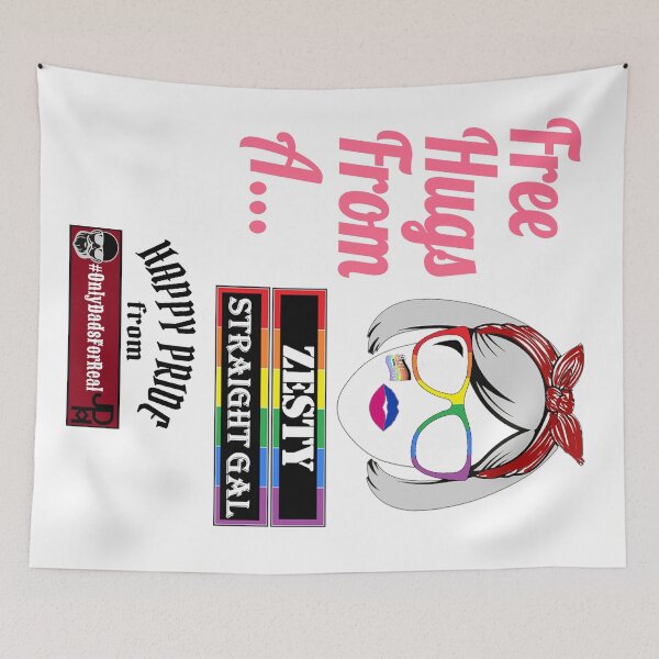 Item preview, Free Hugs Zesty Straight Gal (White) *More Colors Available in Collection designed and sold by OnlyDadsForReal.