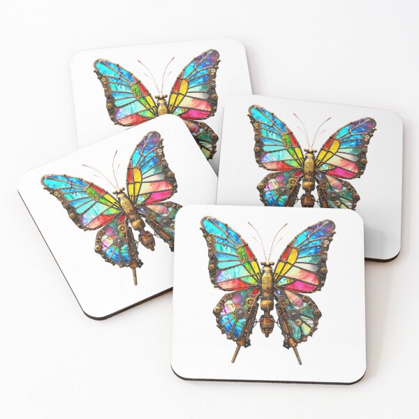 Item preview, Stained Glass Mechanical Butterfly  designed and sold by STATIC SOUL.