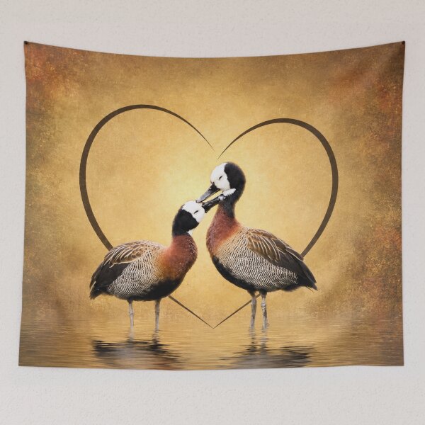 Item preview, White-faced Whistling Duck Sweethearts | Romantic Bird Art designed and sold by Kimberly Palmer.