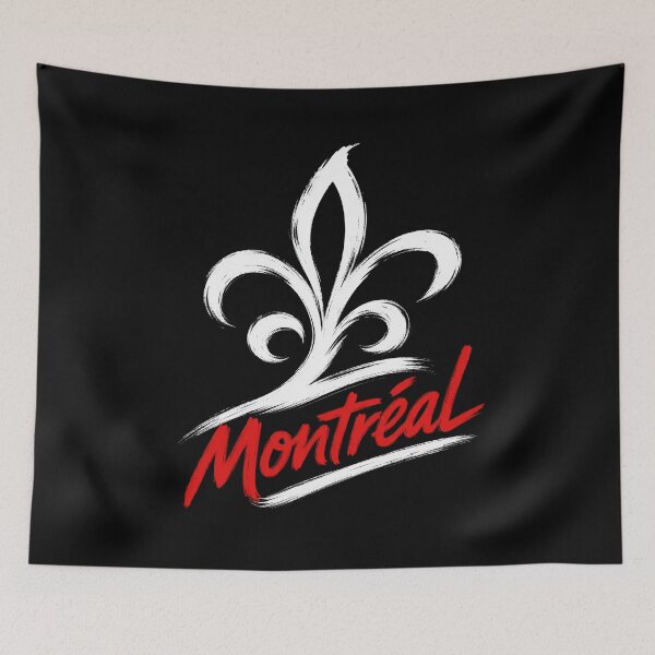 Item preview, Montreal Fleur De Lis French Quebec Brush Art designed and sold by Fenay Designs.