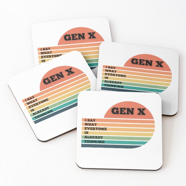 Item preview, Gen X I Say What Everyone Is Already thinking Retro Multicolour Circle T-shirt designed and sold by Teechuckle.