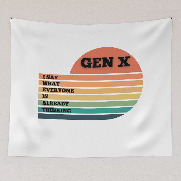 Item preview, Gen X I Say What Everyone Is Already thinking Retro Multicolour Circle T-shirt designed and sold by Teechuckle.
