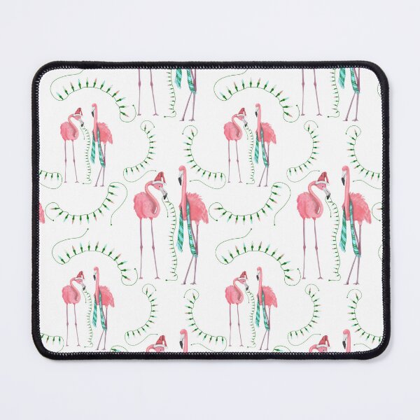 Item preview, Flamingos and Christmas Lights Design Part of Coastal Christmas Collection in Pink, Blue and Sand designed and sold by PD-Coastal.