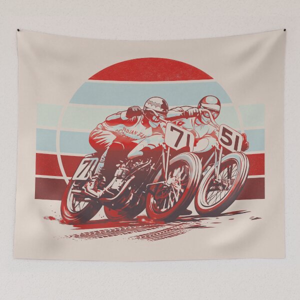 Item preview, 1950s Indian Scout Flat Track Racing Vintage Propaganda designed and sold by EdGraphy.