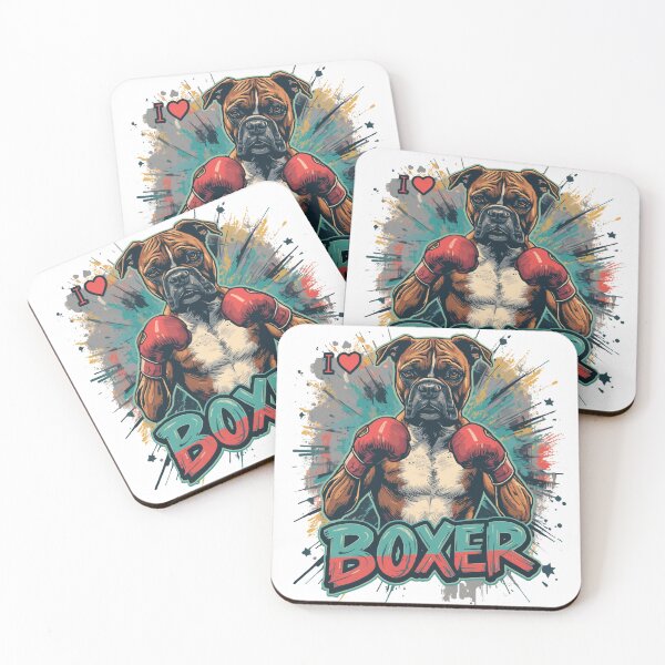 Item preview, I Love Boxer Dog Boxing Gloves  designed and sold by Girlsale.