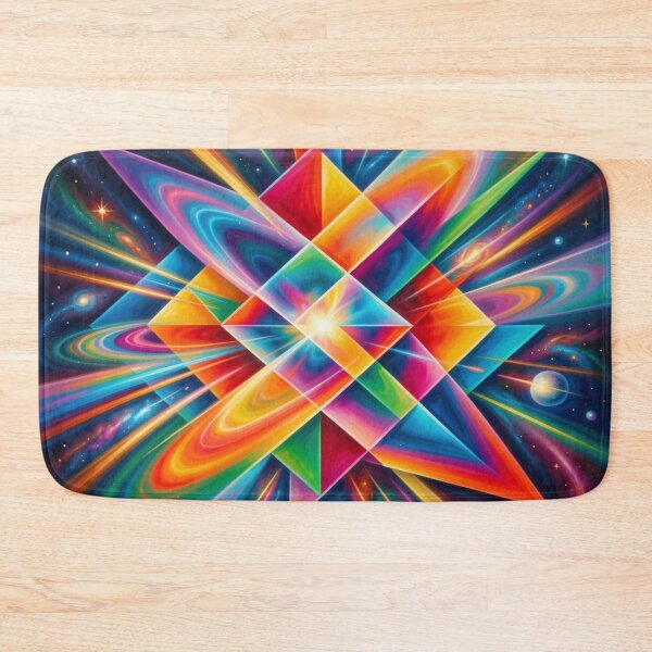 Item preview, Pop Art-inspired geometric neon pattern with cosmic energy in the style of modern Warhol aesthetics designed and sold by FotoworldEdel.