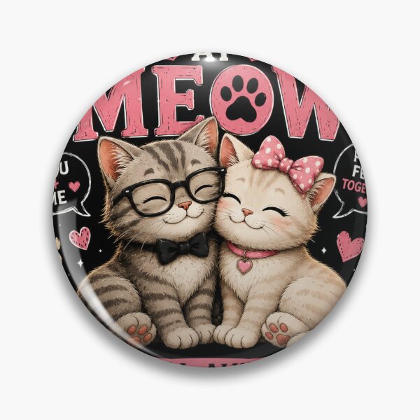 Item preview, You Had Me At Meow | Cute Cat Couple Romantic Love Design designed and sold by ArjunDev1994.