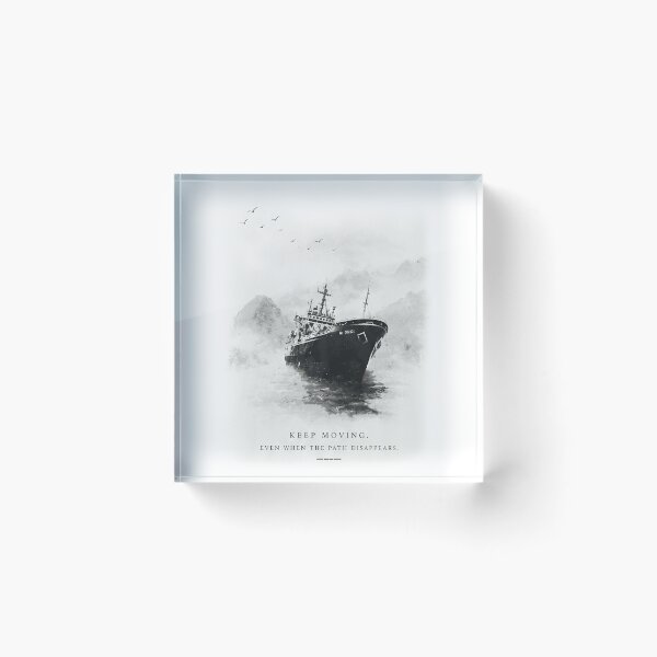 Item preview, Keep Moving Shipwreck Vintage White T-Shirt Dark Nautical designed and sold by IXM_CREATION.