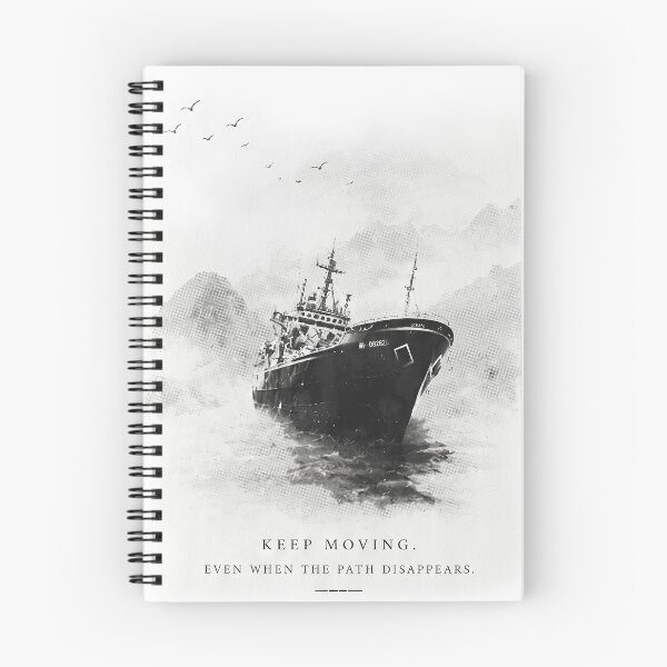 Item preview, Keep Moving Shipwreck Vintage White T-Shirt Dark Nautical designed and sold by IXM_CREATION.