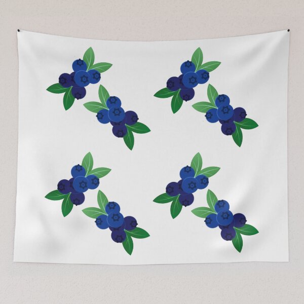 Item preview, Blueberry seamless pattern with green leaves botanical berry repeat design isolated designed and sold by Longsilp.