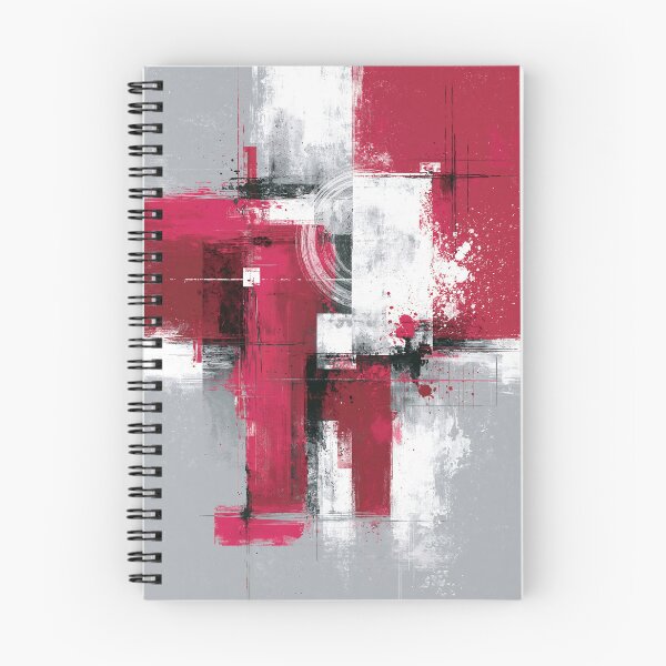 Item preview, Bold Geometric Red Black White Abstract Composition - Textured Red Palette No.29 designed and sold by SlowRegardArt.
