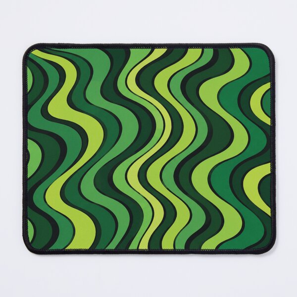Item preview, Monochrome Green Gradient Wave Pattern-Abstract Nature Design designed and sold by DjFreeq.