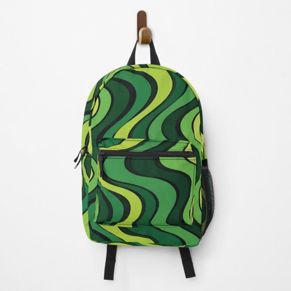 Item preview, Monochrome Green Gradient Wave Pattern-Abstract Nature Design designed and sold by DjFreeq.