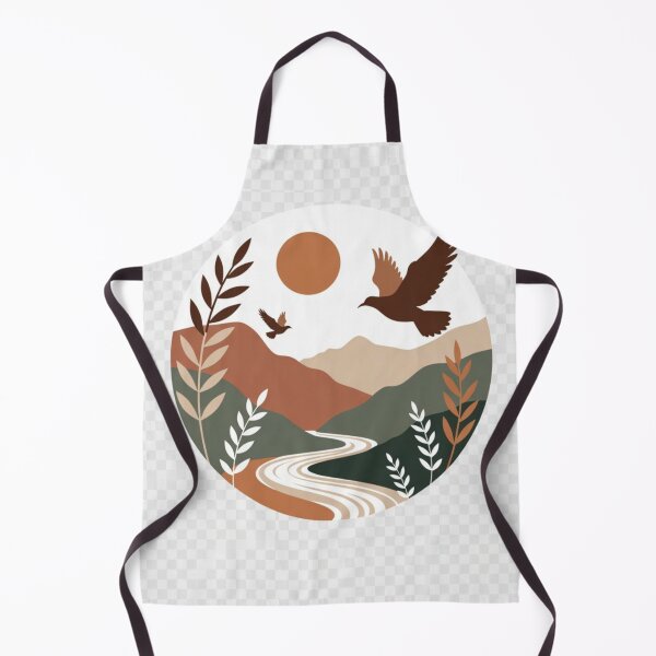 Item preview, Boho Bird Landscape Wall Art | Sage Green Mountain Sunset | Japandi Nature Print designed and sold by GalleryPeak.