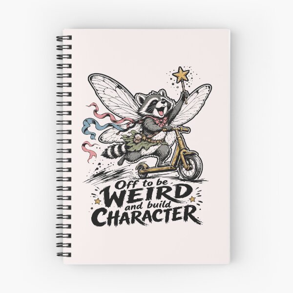 Item preview, Off To Be Weird And Build Character Funny Fairy Raccoon designed and sold by mari-kayden.