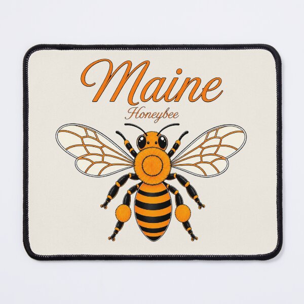 Item preview, Maine Honeybee State Insect Retro Poster designed and sold by The-Drip-Studio.