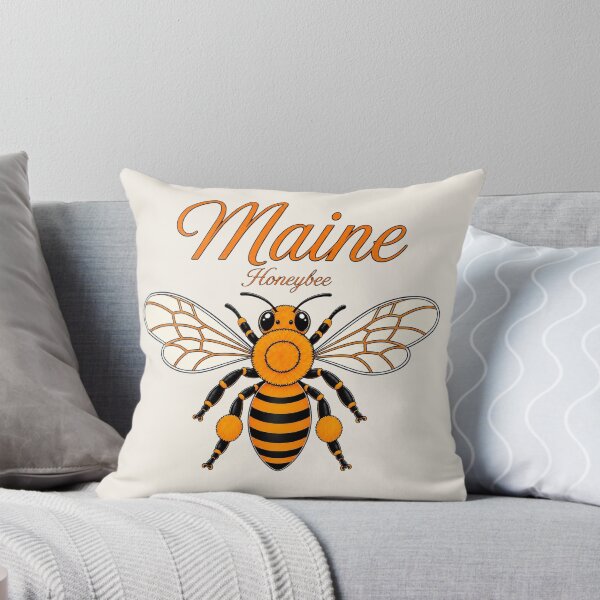 Item preview, Maine Honeybee State Insect Retro Poster designed and sold by The-Drip-Studio.