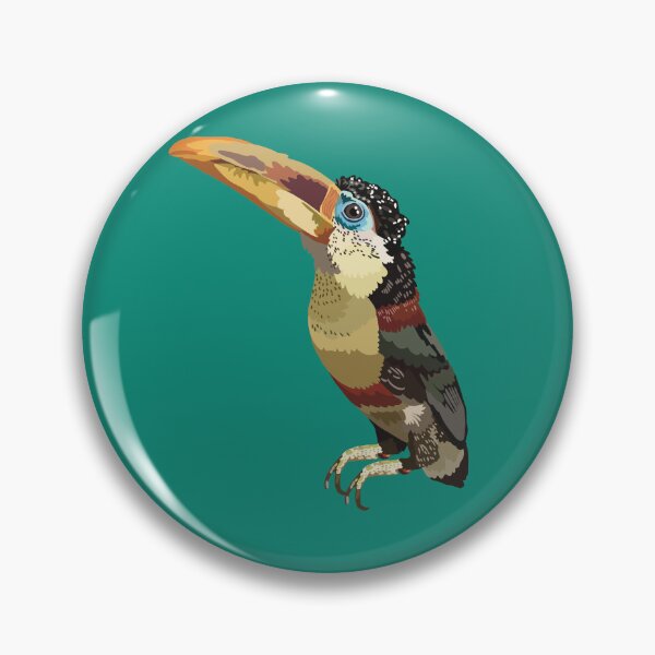 Item preview, Curl-Crested Aracari Bird Design | Tropical Rainforest Toucan Relative designed and sold by PrettylittlepastelUk.