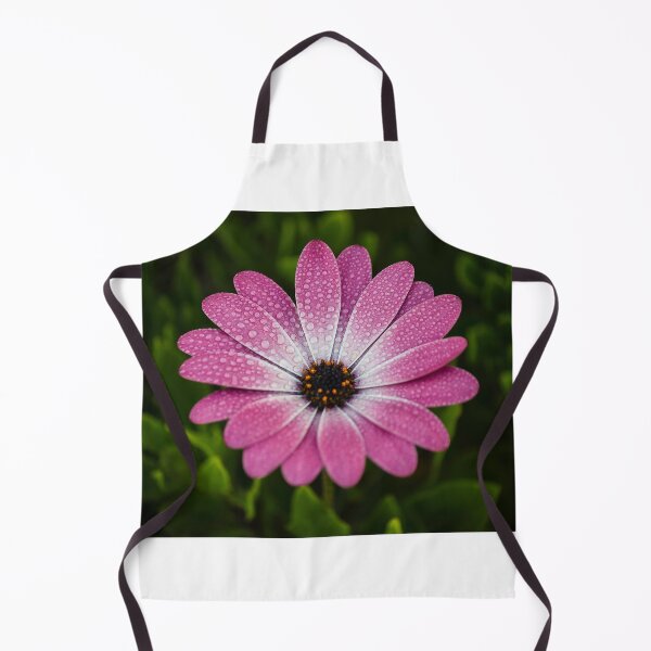 Item preview, Pink Daisy With Dew Drops Macro Close-Up On Green Leaves Soft Spring Blooming Flower designed and sold by Nmallia.