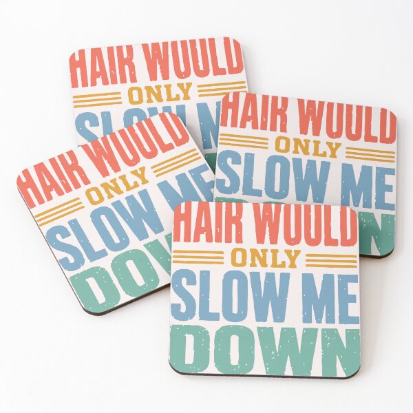 Item preview, Hair Would Only Slow Me Down Funny Bald Guy Retro designed and sold by mari-kayden.