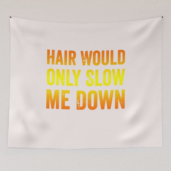 Item preview, Hair Would Only Slow Me Down Retro Gradient Bald Guy designed and sold by mari-kayden.