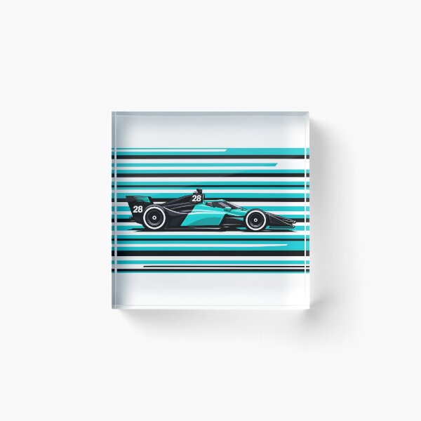 Artikelvorschau, Seitenansicht des IndyCar-Rennwagens Nr. 28 von Marcus Ericsson aus dem Jahr 2026 entworfen und verkauft von PitWallArt.