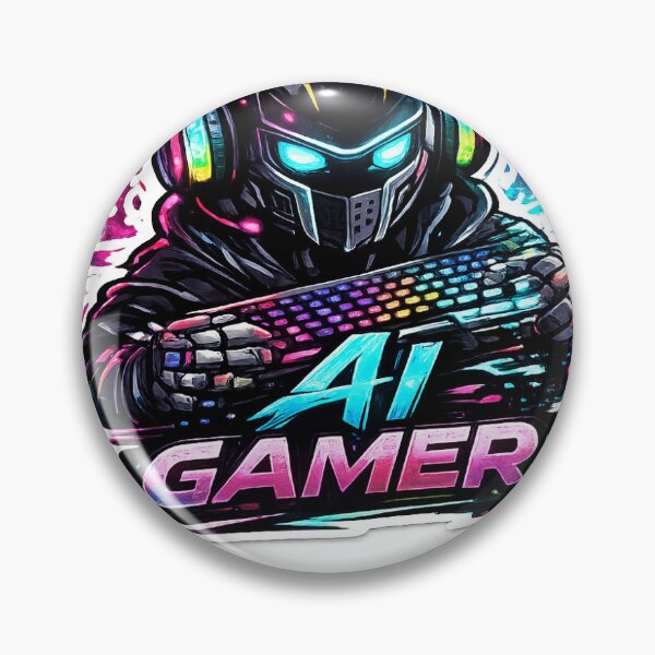 Item preview, AI Gamer Cyberpunk Robot Sticker | RGB Gaming Laptop Decal designed and sold by Pixel-AAWARA.