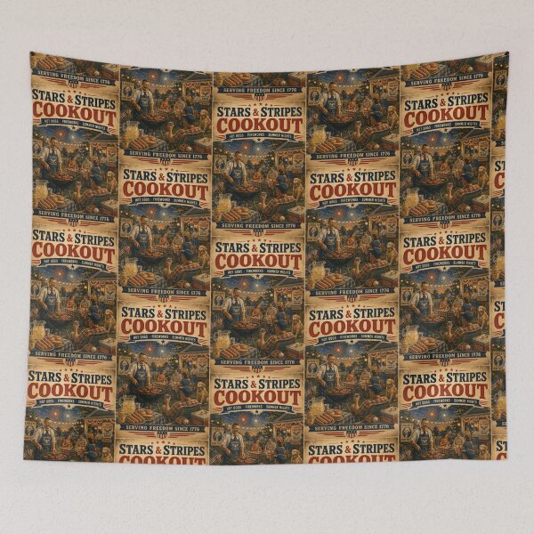 Item preview, Patriotic BBQ Cookout Retro Americana Summer Party Design designed and sold by TheTrendsDesk.