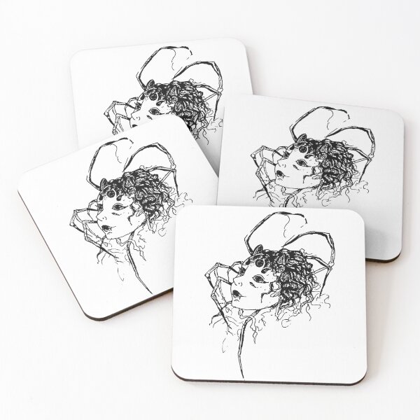 Item preview, Minimalist White Spider Woman Tattoo Flash designed and sold by Ideniquo.