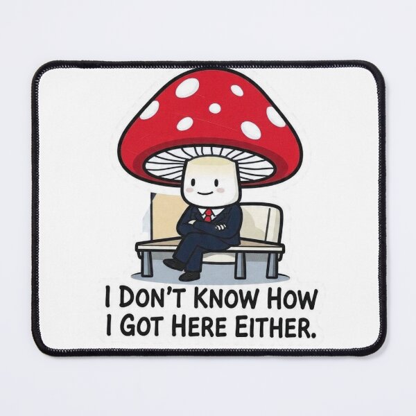Item preview, I Don't Know How I Got Here Either Mushroom Suit Funny Design designed and sold by BooDesignStudio.