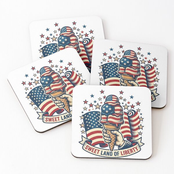 Item preview, Sweet Land of Liberty Patriotic Ice Cream Shirt | Funny 4th of July Dessert Design designed and sold by BlossomedGlow.