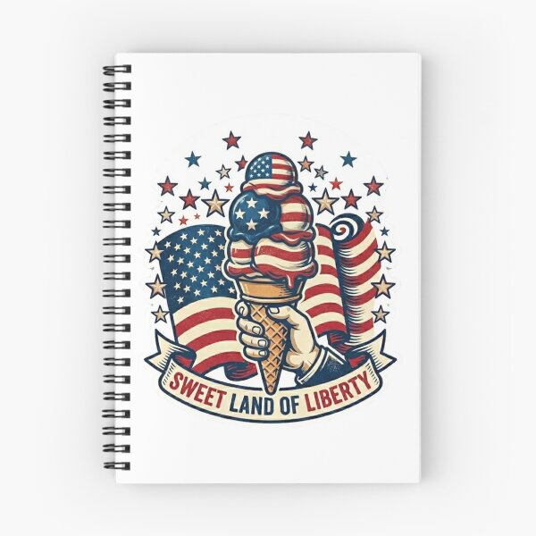 Item preview, Sweet Land of Liberty Patriotic Ice Cream Shirt | Funny 4th of July Dessert Design designed and sold by BlossomedGlow.