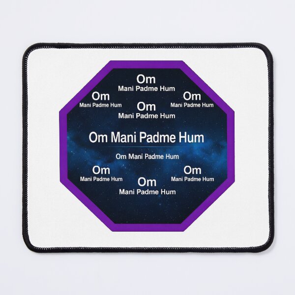 Item preview, Om Padme Hum 9x Sacred Geometry Mantra Design designed and sold by bluesirian22.
