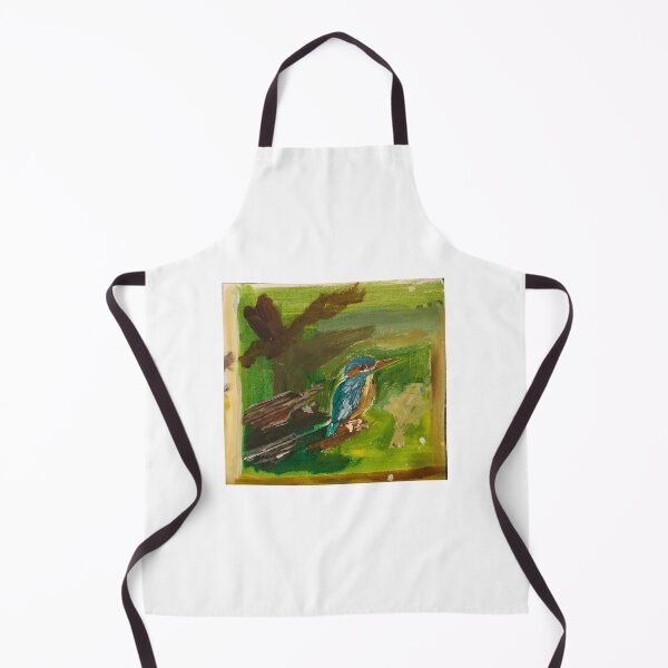 Item preview, “Blue Bird in Forest – Expressive Nature Painting” designed and sold by RemshaMRemla_Paint My Vision.