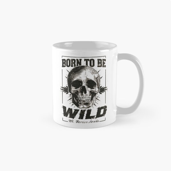Artikelvorschau, Born to be Wild – Verzerrte, düstere surrealistische Totenkopf-Typografie-Kunst entworfen und verkauft von ERODED SELF.