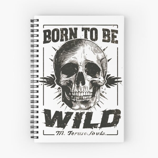 Item preview, Born to be Wild – Distorted Dark Surrealism Skull Typography Art designed and sold by ERODED SELF.