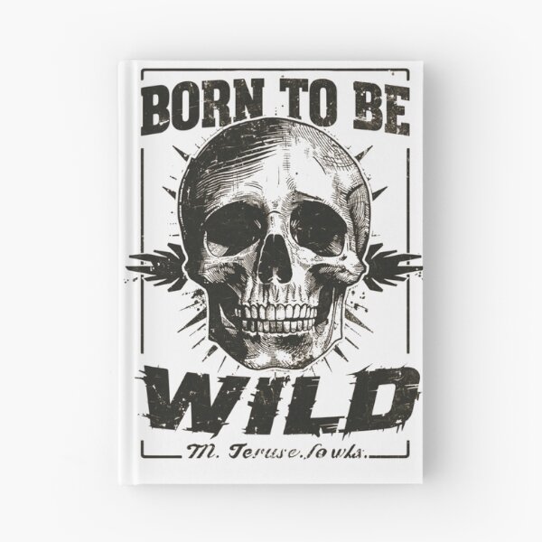 Item preview, Born to be Wild – Distorted Dark Surrealism Skull Typography Art designed and sold by ERODED SELF.