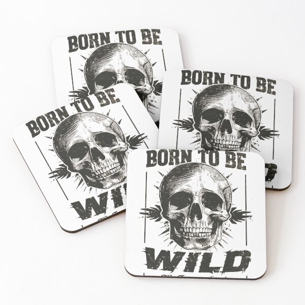 Item preview, Born to be Wild – Distorted Dark Surrealism Skull Typography Art designed and sold by ERODED SELF.