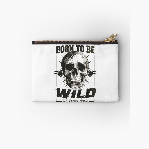 Item preview, Born to be Wild – Distorted Dark Surrealism Skull Typography Art designed and sold by ERODED SELF.