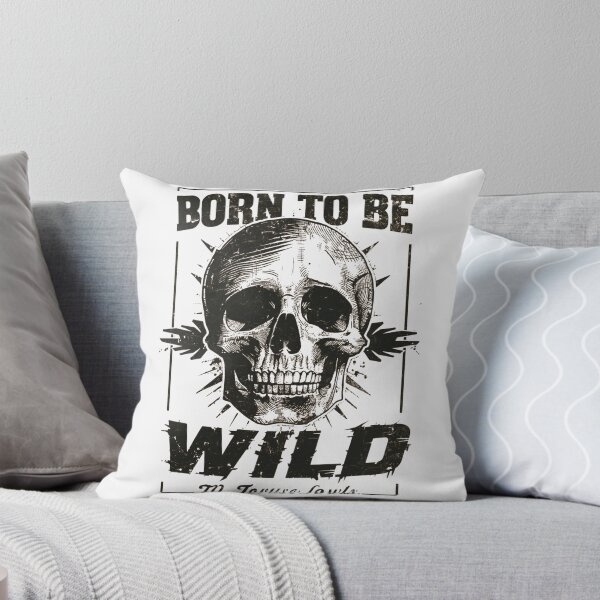 Item preview, Born to be Wild – Distorted Dark Surrealism Skull Typography Art designed and sold by ERODED SELF.