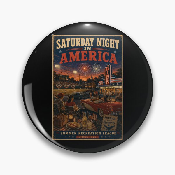 Item preview, Vintage Baseball Diner Americana Summer Night Poster designed and sold by TheTrendsDesk.