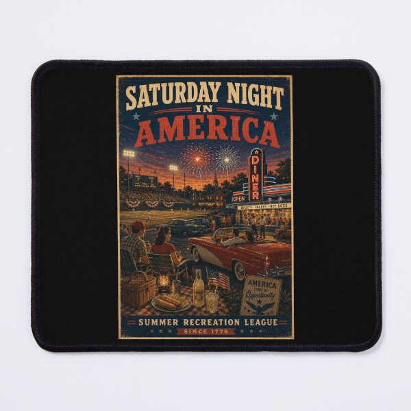 Item preview, Vintage Baseball Diner Americana Summer Night Poster designed and sold by TheTrendsDesk.