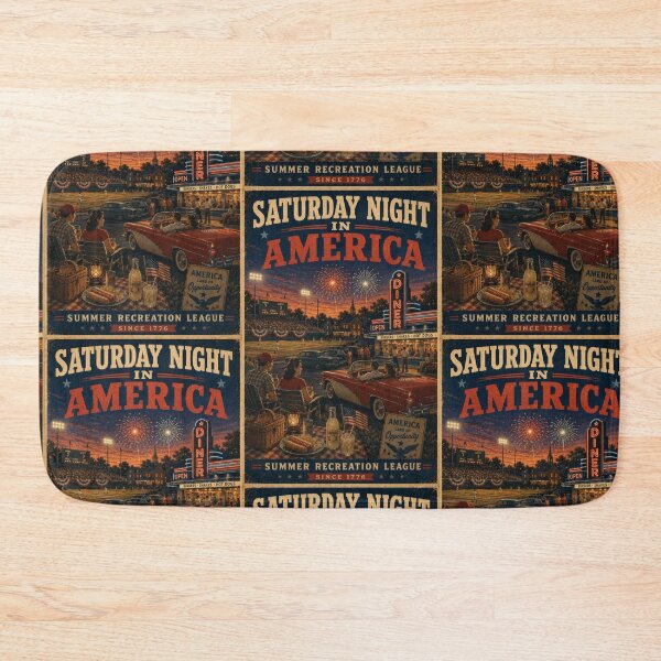 Item preview, Vintage Baseball Diner Americana Summer Night Poster designed and sold by TheTrendsDesk.