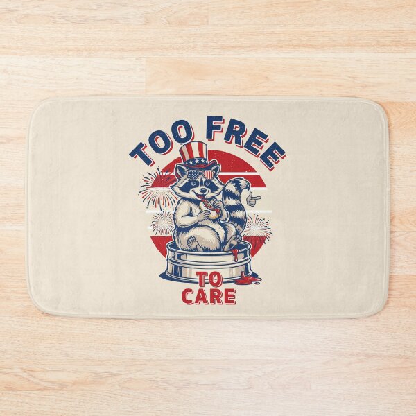 Item preview, Too Free To Care Patriotic Raccoon designed and sold by WikaKowalczyk.