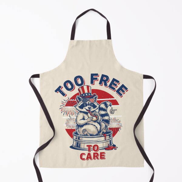 Item preview, Too Free To Care Patriotic Raccoon designed and sold by WikaKowalczyk.